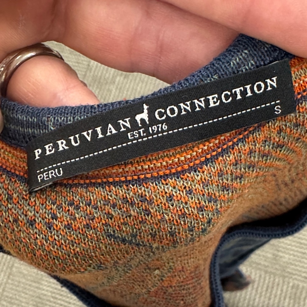 Peruvian Connection Navy & Rust Aztec Maxi Dress - Picture 3 of 5